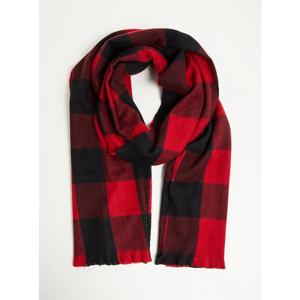 Torrid Blanket Scarf - Buffalo Check Red & Black